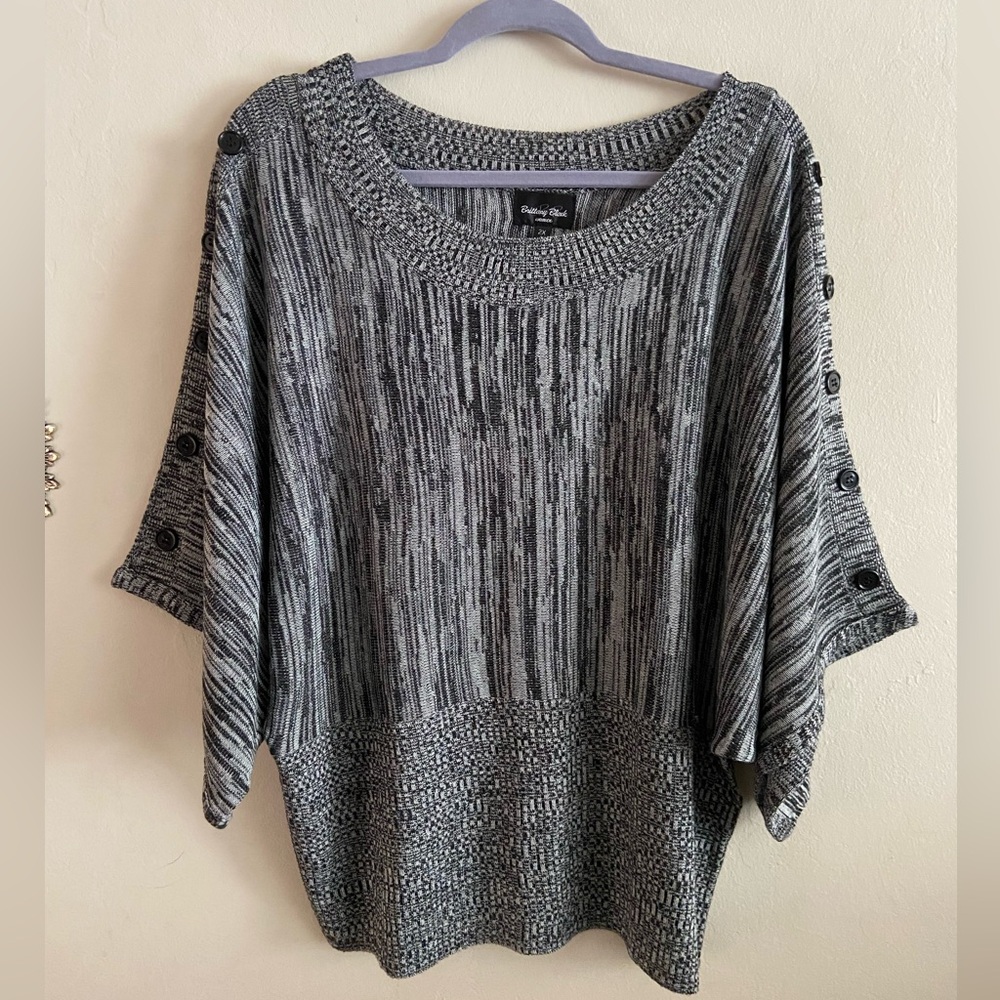 Brittany Black Dolman Sleeve Light Weight Sweater